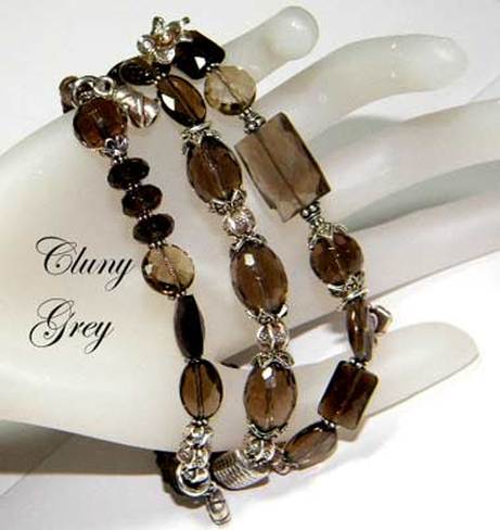 smoky quartz bracelet sterling silver