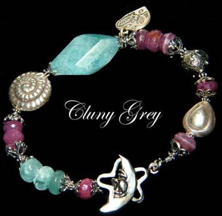 genuine ruby bracelet with aquamarine and sterling silver