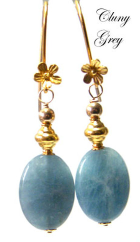 genuine aquamarine earrings with gold