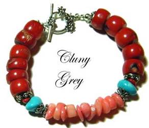 genuine coral bracelet with sterling silver