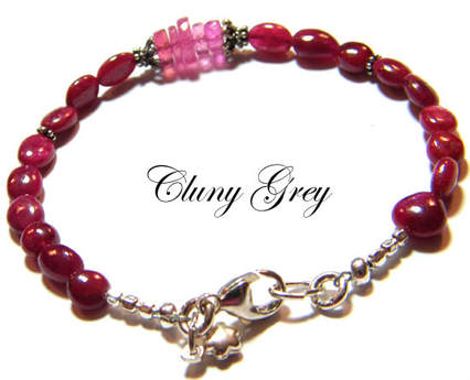 red ruby bracelet with sterling silver and oval rubies
