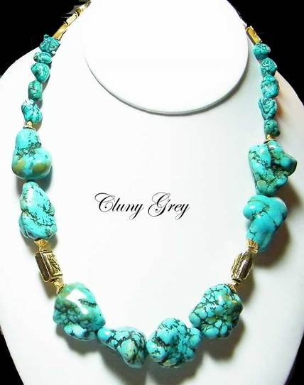 chunky turquoise necklace