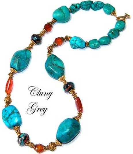 chunky turquoise necklace