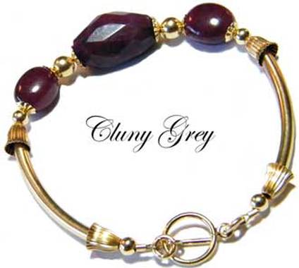 ruby bangle bracelet with gold