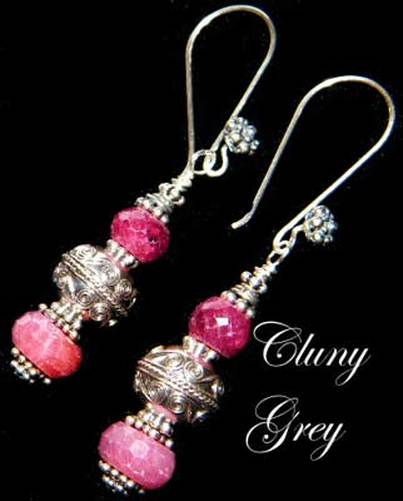 genuine ruby earrings with sterling silver