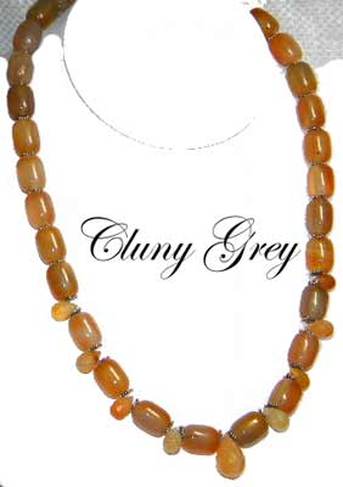 Carnelian necklace with sterling silver.
