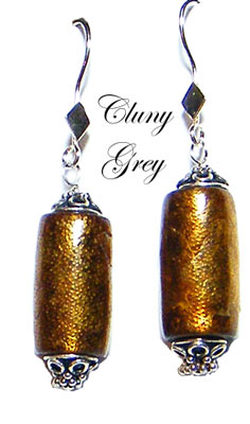 golden coral earrings with sterling silver