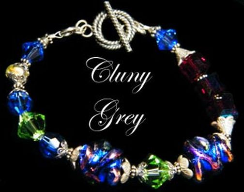 Mermaid Bracelet ~ Blue Aquamarine Round Beads and Swarovski Crystal Beads & Sterling Silver Bali Bead Accents