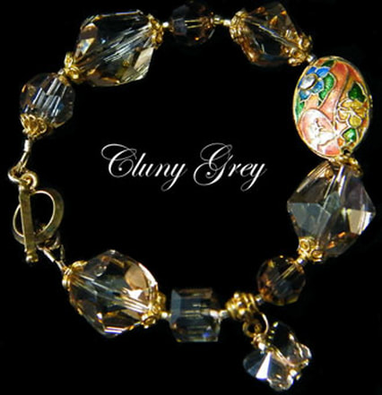 Swarovski crystal gold bracelet with toggle clasp