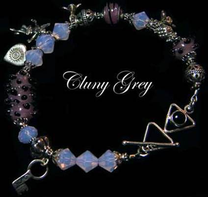 Swarovski crystal bracelet with sterling silver charms