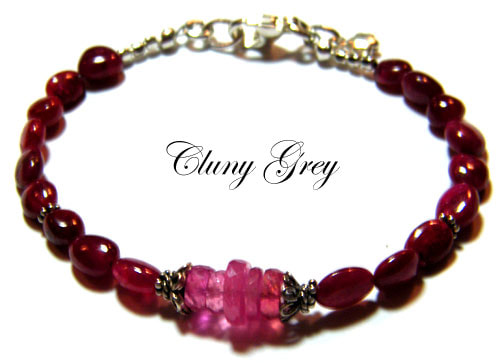 Details about   Precious Ruby Faceted Gemstone Fine Bracelet 7.5" Jewelry Silver Lobster Clasp 